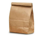 Подгонянные естественные мешки Kraft бумажные для упаковки еды, простого мешка бумаги Брайна