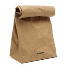 Подгонянные естественные мешки Kraft бумажные для упаковки еды, простого мешка бумаги Брайна