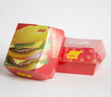 Большая коробка бумажной коробки гамбургера Biodegradble упаковывая для бургера
