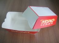 Коробка красного быстро-приготовленного питания бумажная для напечатанной еды на идти, логоса OEM