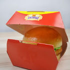 Выполненная на заказ бумажная коробка для Burger King упаковывая, коробка гамбургера бумажная для ресторана