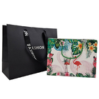 Настраиваемый брендовый логотип роскошная черная бумага одежда упаковка подарки торговая сумка бумажная упаковка