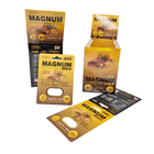 Оптовая продажа Мед носорога Напечатанный золотой секрет Чудо Мед 3D бумажная карточка дисплейная коробка медовые пакеты упаковка