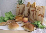 Oilproof стоит вверх мешки подгонянные Kraft бумажные для хлеба/гамбургера с логосом