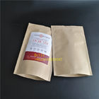 Пакетики чая лист напечатанные логотипом упаковывая мешок молнии бумаги Брауна Крафт с ясным окном
