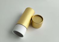 Бумажная коробка цилиндра трубки упаковывая цвет золота размера Брауна небольшой с красным логотипом