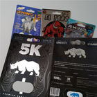 таможня пакета волдыря карты 3Д упаковывая напечатала пакет таблетки секса ягуара 30000 носорога 7 бумажной карты