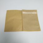 Пакетики чая Брауна Крафт упаковывая плоское Зиплок печатание Мылар 12*17.5км Кустомед