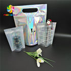 Цвет сумки КМИК пластиковой косметики молнии Мылар Холограм упаковывая с ясным окном