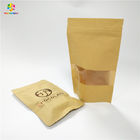 Изготовленная на заказ сумка закуски чая печатания упаковывая бумагу Крафт органическое Дойпак с окном