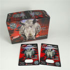 Пантера 3д носорога 69 красная чешет пластиковый волдырь упаковывая изготовленный на заказ размер для мужской капсулы