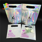 Упаковка соли для принятия ванны фольги Холограм сумки Скинкаре косметическая упаковывая с окном/вешалкой