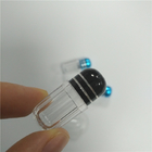 Контейнера таблеток носорога PS стиль восьмиугольника бутылок таблетки мини ясный пластиковый с крышкой металла