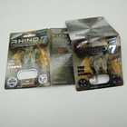 Носорог 7 карта волдыря 5000 капсул упаковывая бумажную мужскую сексуальную коробку дисплея таблеток 3Д