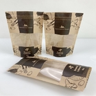 Изготовленная на заказ напечатанная сумка упаковки еды закуски чая кофе Kraft Resealable мешка стойки вверх бумажная с прямоугольным окном