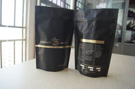 Мешок фольги кофейного зерна упаковывая штейновый черный упаковывая, стоит вверх дегазируя клапан