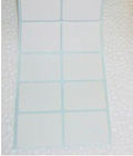 Стикер белой бумаги прямоугольника слипчивый обозначает Unprinted в крене