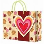 Подгонянный мешок ручки бумажный для мешков подарка ходить по магазинам/сердца бумажных для сувенира