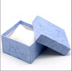 Коробка подгонянная роскошью Handmade подарка бумажная упаковывая, голубой складной бумажный случай драгоценности