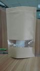 Стоьте вверх мешки подарка еды подгонянные мешком бумажные с ясным Ziplock окна Resealable