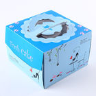 Розовая голубая квадратная коробка именниного пирога бумажная упаковывая/подгонянная коробка подарка