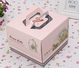 Розовая голубая квадратная коробка именниного пирога бумажная упаковывая/подгонянная коробка подарка