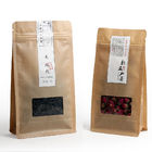 Влагостойкие пакетики чая плоского дна прокатанные упаковывая с застежкой -молнией и окном