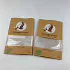 Повторно использованные подгонянные Resealable бумажные мешки Брауна Kraft корма для домашних животных мешков стойки вверх