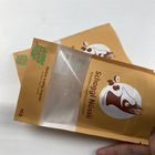 Повторно использованные подгонянные Resealable бумажные мешки Брауна Kraft корма для домашних животных мешков стойки вверх