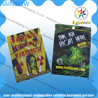 Жара - мешки Incens уплотнения пластичные травяные, Ziplock мешка алюминиевой фольги