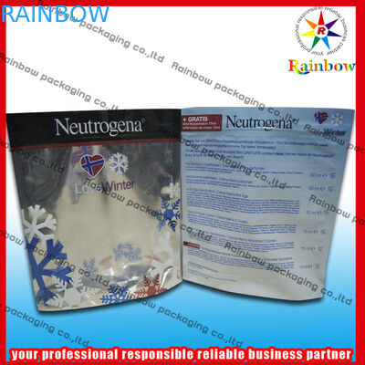 Фольга стоит вверх косметический упаковывая мешок рециркулированный с Ziplock для порошка перлы