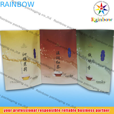 Нижний упаковывать пакетиков чая Gusset напечатанный с логосом для чая свободных листьев