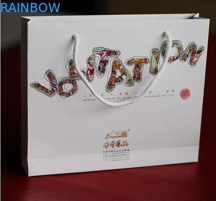 Ecofriendly подгонянный ручкой штемпелевать бумажных мешков горячий с серебром логоса