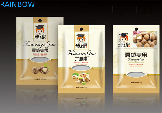 3 бортовых мешка фольги уплотнения упаковывая с окном застежки -молнии для упаковывать гайки