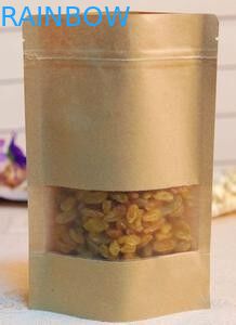 Рециркулированные подгонянные бумажные мешки, стоят вверх мешок бумаги Kraft упаковывая