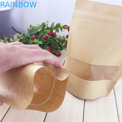 Ясным мешки подгонянные окном бумажные, мешки Брайна застежки -молнии бумажные