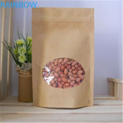 Ясным мешки подгонянные окном бумажные, мешки Брайна застежки -молнии бумажные