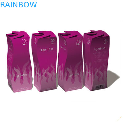 Коробка красных косметик бумажная упаковывая белую бумагу 350 грамм для дисплея