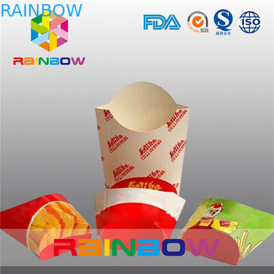 Складывая бумажная коробка упаковывая для фраев франчуза упаковывая, принимает отсутствующему быстро-приготовленному питанию бумажную коробку