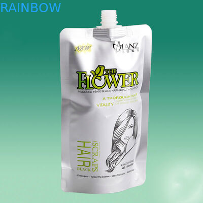 Серебряный стоьте вверх фольга мешка Spout упаковывая Recyclable для внимательности волос