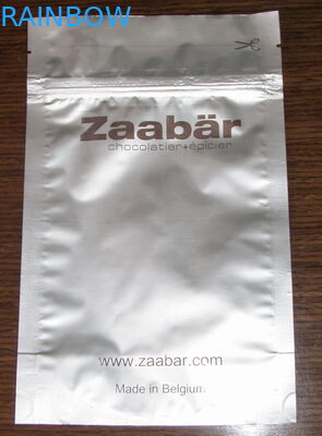 Мешки малой фольги шоколада упаковывая, серебрят мешок алюминиевой фольги бортового уплотнения 3 плоский