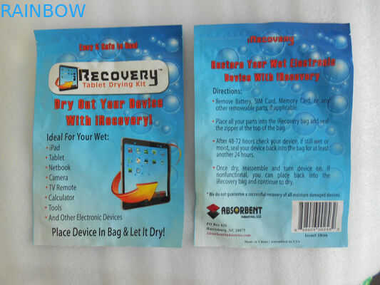 Бортовой мешок фольги печатания уплотнения 3 упаковывая плоский Ziplock для электронных продуктов