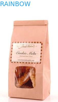 Мешки подгонянные пинком Kraft бумажные ясно связь окна и олова для еды