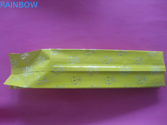 Бортовая жара алюминиевой фольги кофейного зерна желтого цвета Gusset упаковывая - уплотнение