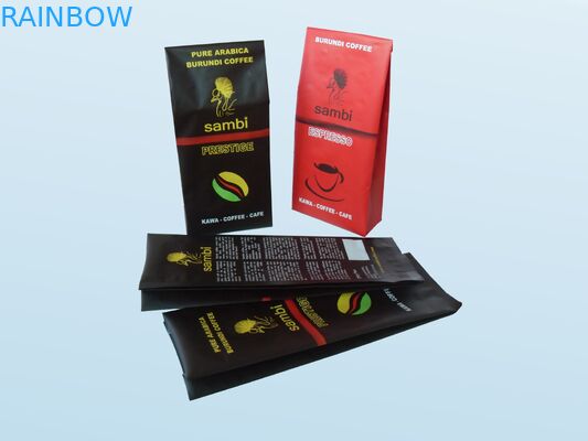 Серебристые пакетики чая уплотнения вакуума упаковывая штейновую отделку стоят вверх с клапаном дегазирования