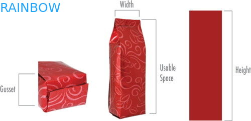 Прокатанные нижние пакетики чая Gusset упаковывая Ziplock цветастую напечатанную штейновую отделку