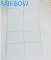 Стикер белой бумаги прямоугольника слипчивый обозначает Unprinted в крене