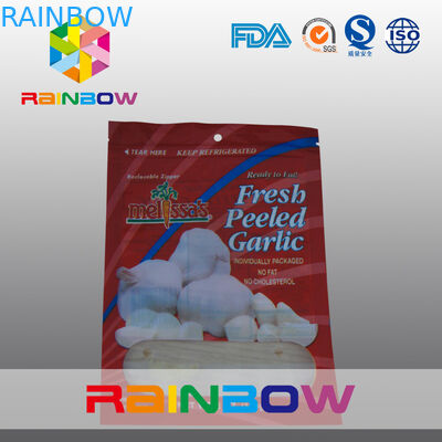 Свежие, котор слезли мешки чеснока пластичные упаковывая/застежка -молния Mylar кладут в мешки