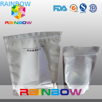 Прокатанный таможней лоснистый серебристый мешок фольги упаковывая с застежкой -молнией