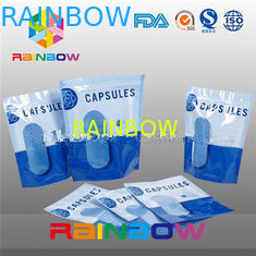 Стоьте вверх окно мешков алюминиевой фольги Vertival ясное для капсул